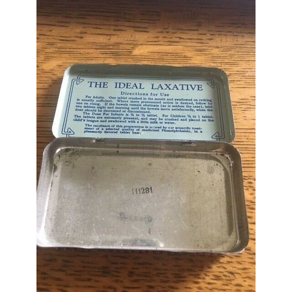 Vintage Rexall Orderlies Laxative Tin Old Drug Store Advertising Can 4” X 2” - Picture 3 of 4